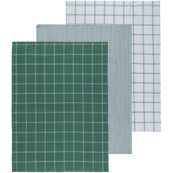 House keittiöpyyhe Green Check 50x70 cm 3-pack