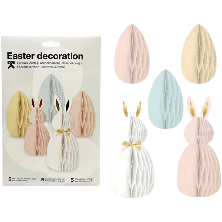Toyrock Paperikennopuput  (2 kpl) 11*25 cm ja pääsiäismunat (3 kpl) 9*15 cm