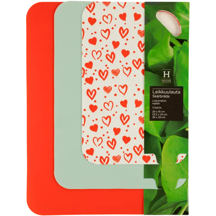 House leikkuulauta Sydämet 3-pack