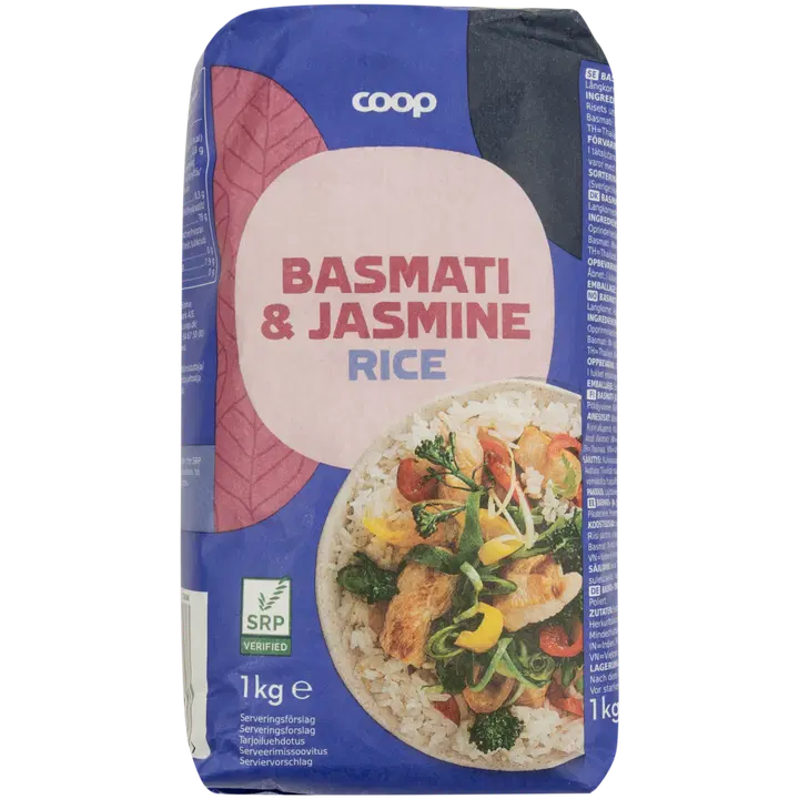 Coop basmati&jasmiiniriis 1kg