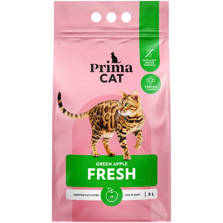 PrimaCat Fresh Green Apple kissanhiekka valkoinen 5 l
