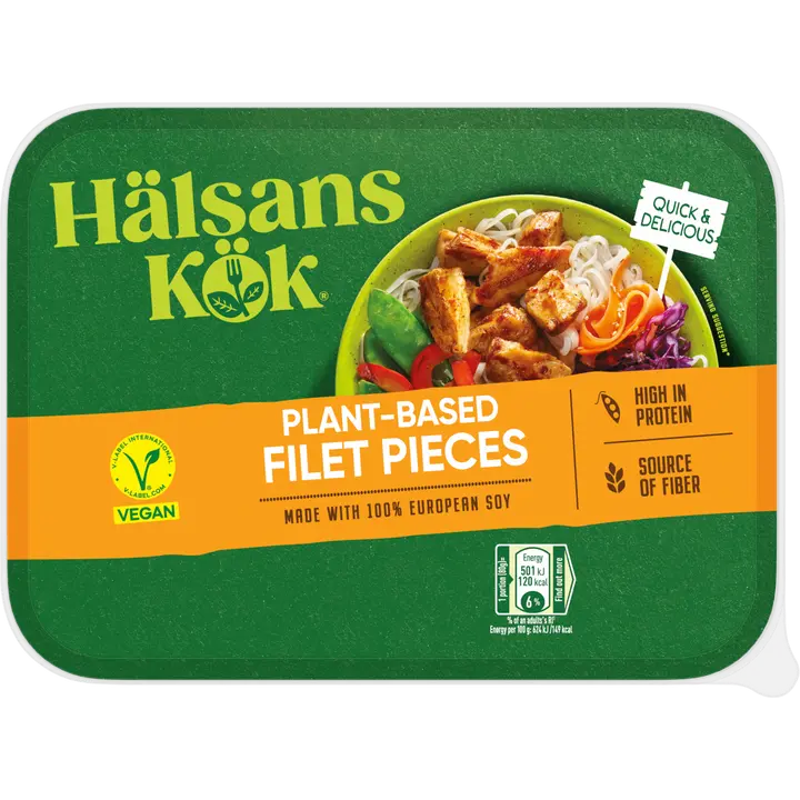 Hälsans Kök 320g Plant Based Fileesuikaleet valmistettu soijaproteiinista
