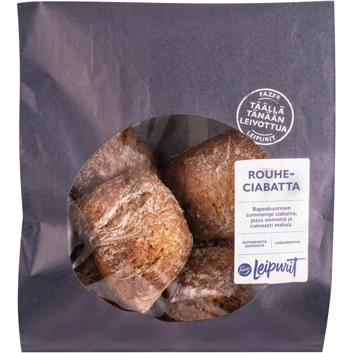 Fazer Leipurit rouheciabatta kg vehnäleipä