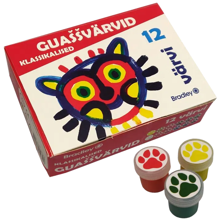 Guašš12 värvi a'20 ml klassikaline
