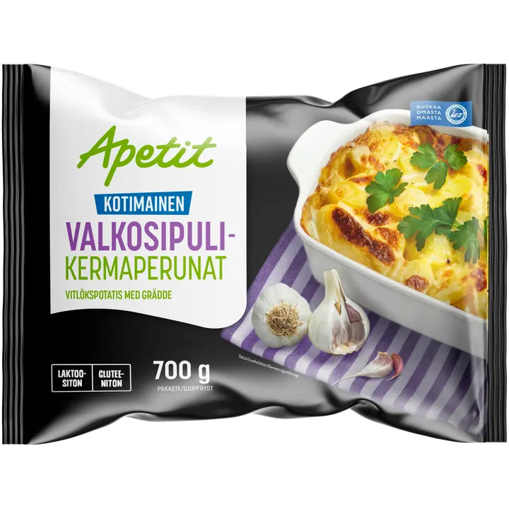 Apetit Kotimainen Valkosipulikermaperunat pakaste 700g