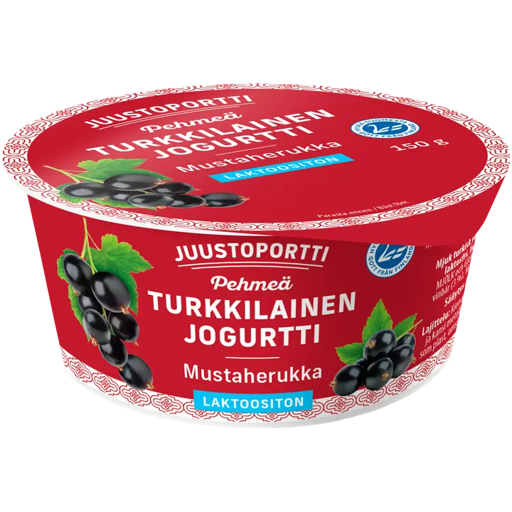 Juustoportti Pehmeä turkkilainen jogurtti 150 g mustaherukka laktoositon