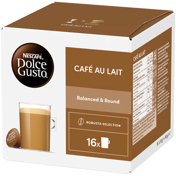 Nescafé Dolce Gusto 16kaps/160g Café au Lait maitokahvikapseli