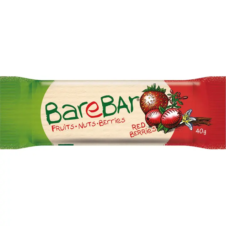 Leader Barebar marja-taatelipatukka Red berries 40 g