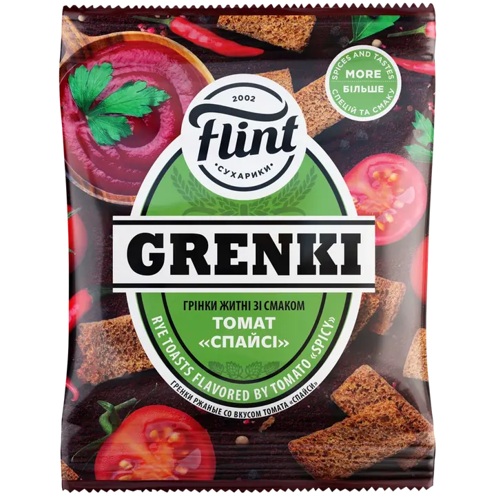 Flint grenki vürtsikad tomatimaitselised leivakesed 80g