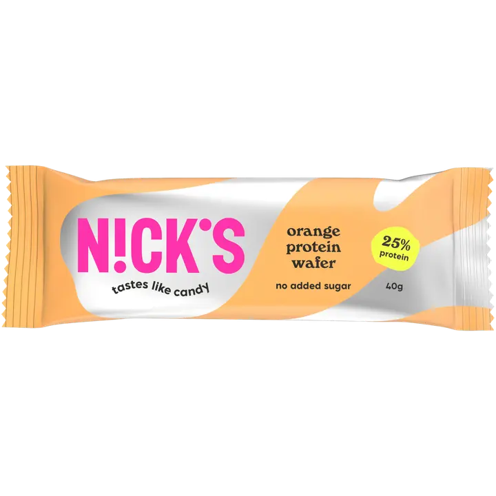 NICK'S proteiinivahvlibatoon apelsin 40 g