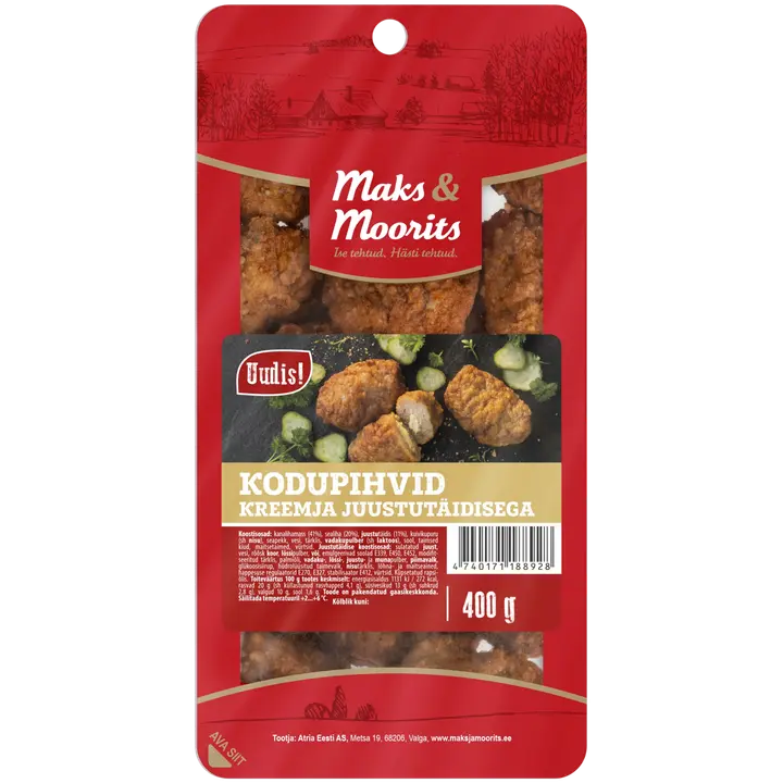 Maks & Moorits Kodupihvid Kreemja Juustutäidisega 400 G