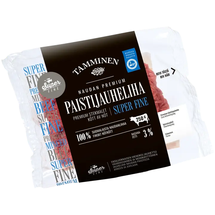 Tamminen naudan premium paistijauheliha Super Fine 250g