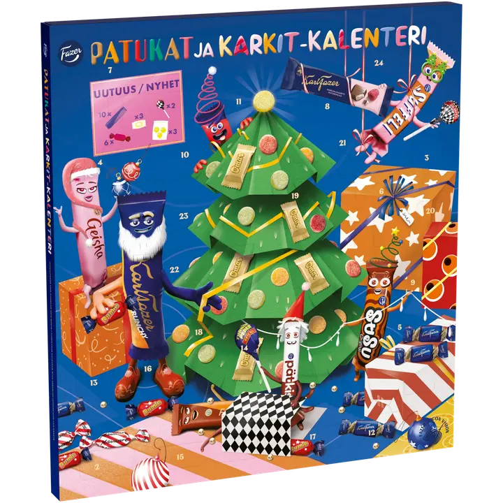 Fazer patukat & karkit kalenteri 415g