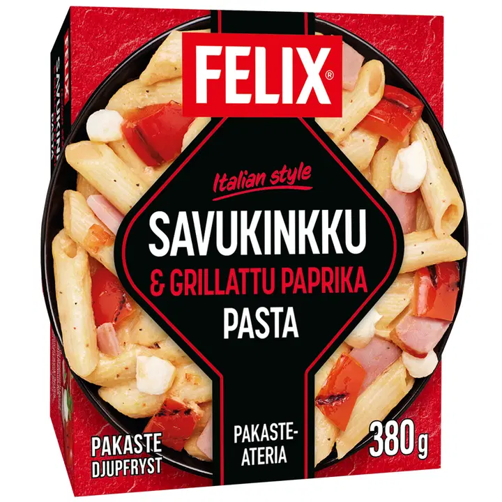Felix Italian style savukinkku ja grillattu paprika pasta pakasteateria 380g