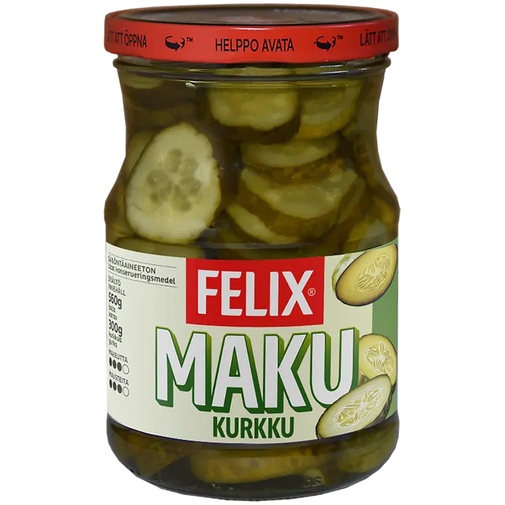 Felix Maku skivade gurkor i kryddlag 560/300g