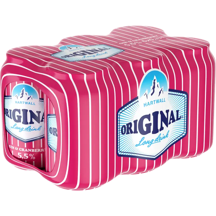 6x Hartwall Original Long Drink Cranberry 5,5% 0,33 l