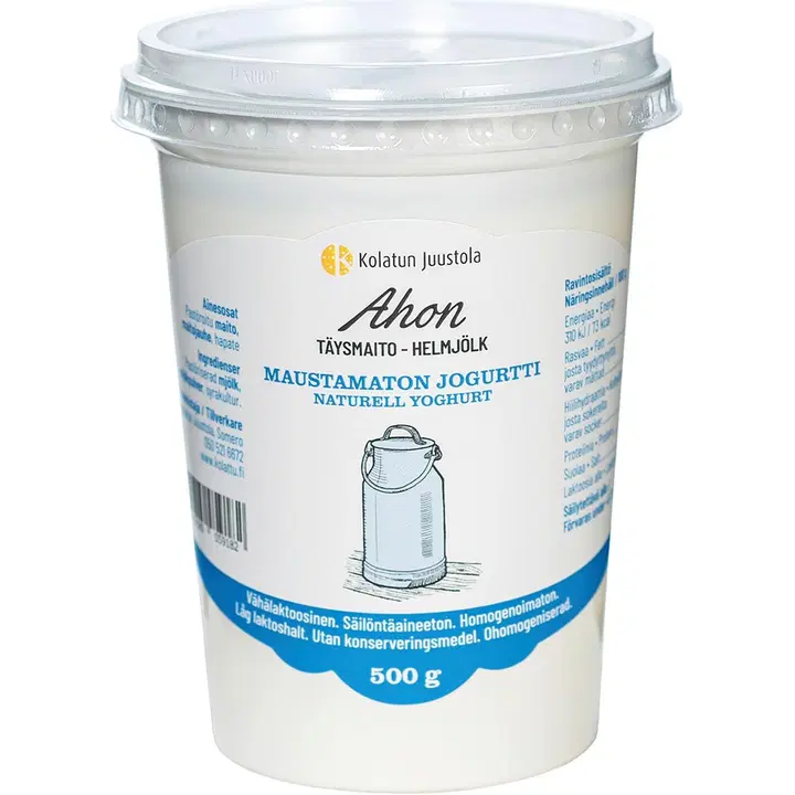 Kolatun Juustola Ahon maustamaton jogurtti 500 g
