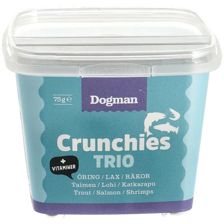 Dogman Crunchies Kala trio 75g