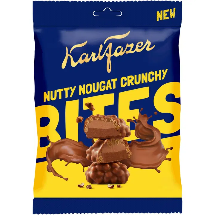 Karl Fazer Nutty Nougat Crunchy Bites pussi 94g