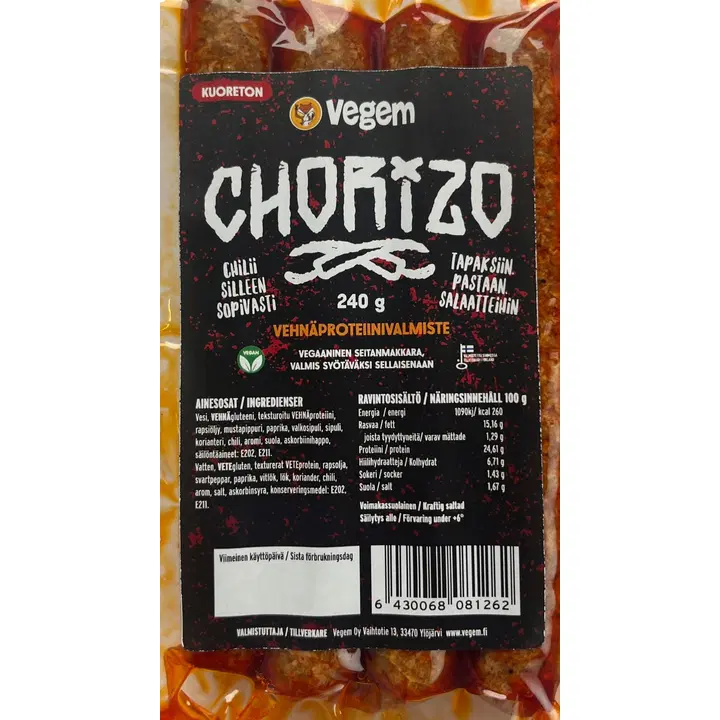 Vegem Chorizo makkara 240g