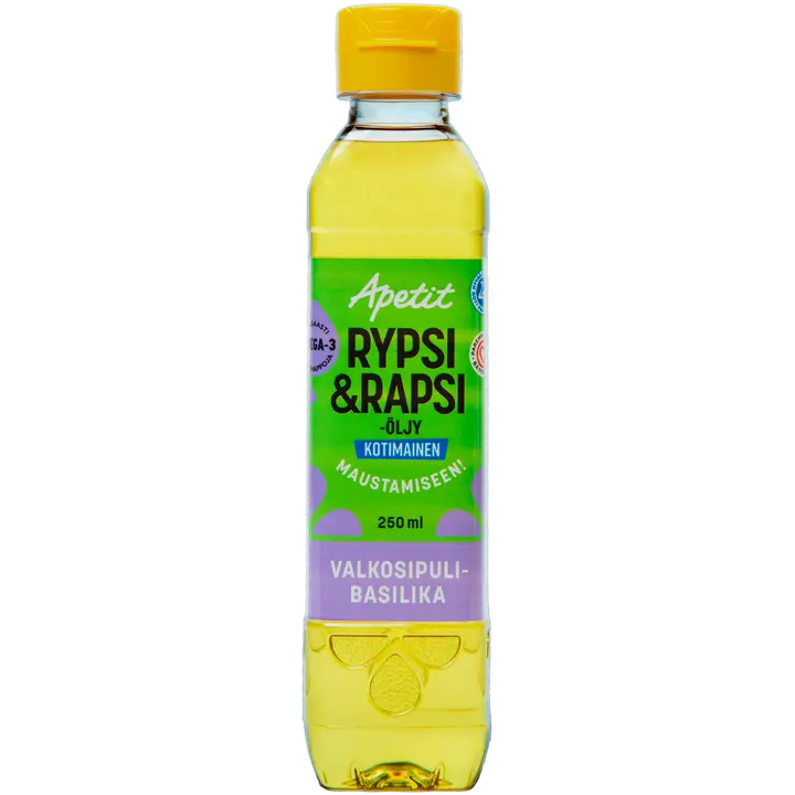 Apetit Kotimainen Rypsi&rapsiöljy valkosipuli-basilika 250ml