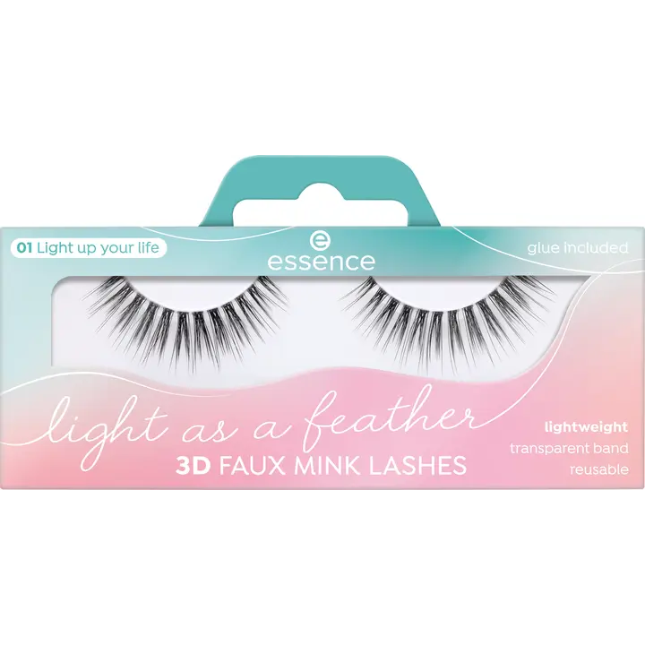 essence Light as a feather 3D faux mink lashes 01 Light up your life 1 paa