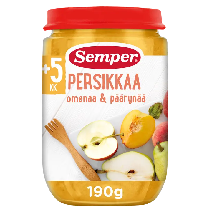 Semper Persikka päärynä & omena 5kk lasten hedelmäsose 190g