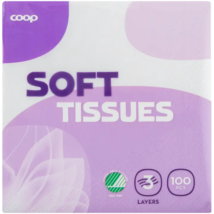 Taskurätikud Coop 3-kihiline 100tk