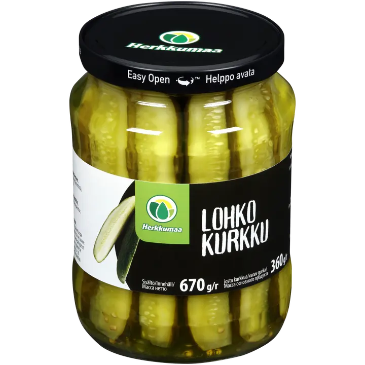 Herkkumaa Lohkokurkku 670g/360g