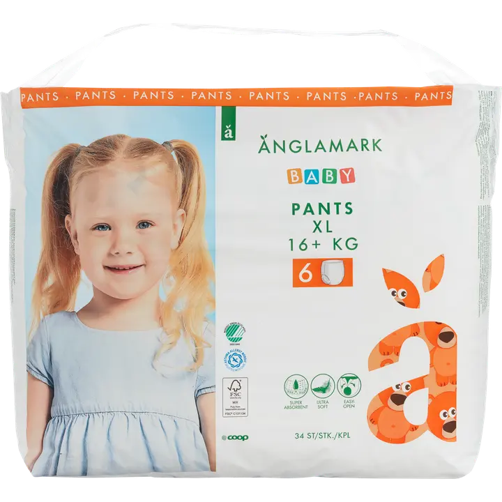 Änglamark Baby housuvaippa 6 XL 16+ kg 34 kpl