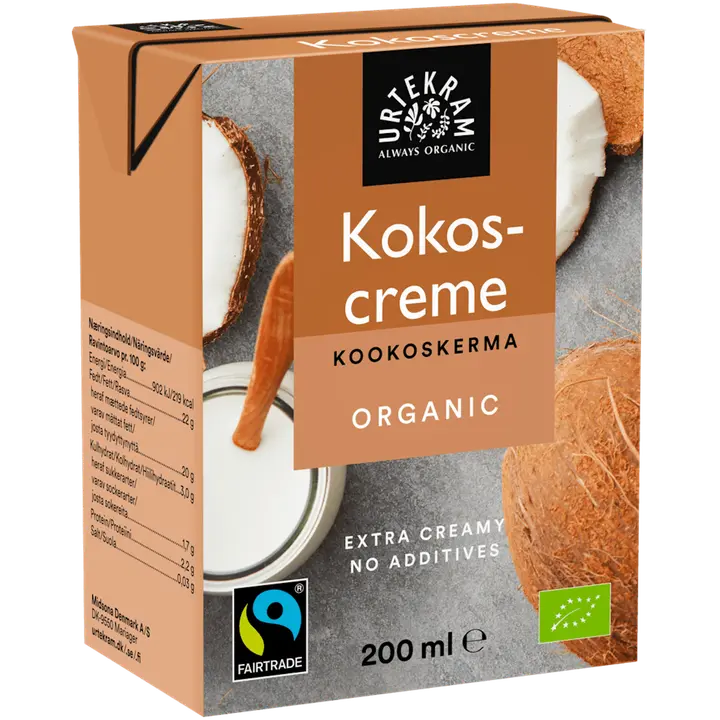 Urtekram ökoloogiline paks kookosejook, fairtrade, 200 ml