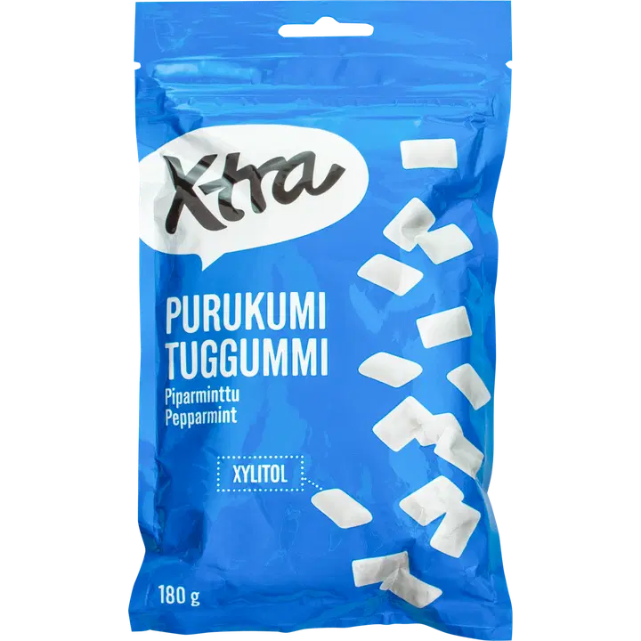 Xtra purukumi piparminttu ksylitoli 180g