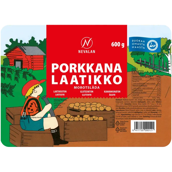 NEVALAN PARHAAT GLUTEENITON PORKKANALAATIKKO 600G
