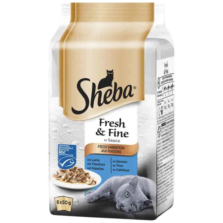 Sheba kiisueine kalavalik 6x50g kastmes