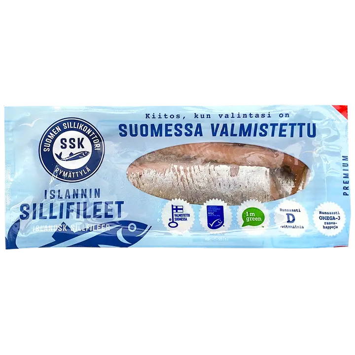 Suomen Sillikonttori Islannin sillifileet 180g+ MSC