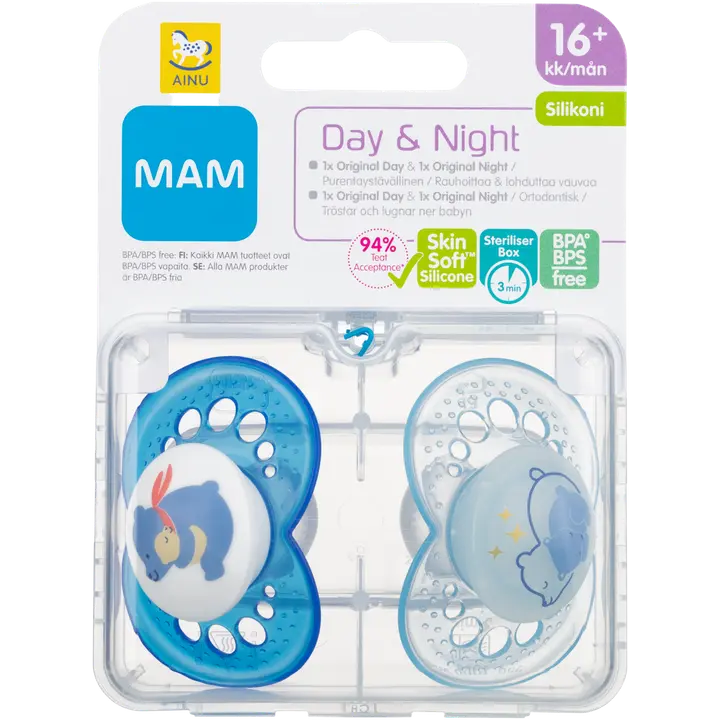 Ainu Mam 16+kk original Day & Night silikoni 2kpl