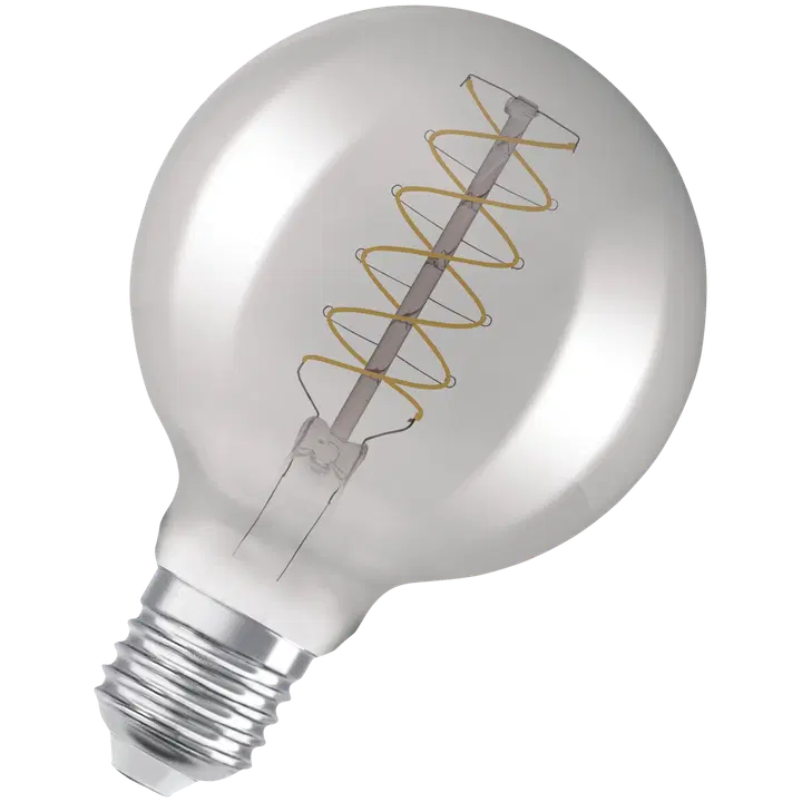 Osram LED-sisustuslamppu Vintage 1906 Globe 95mm 7,8W 360lm 1800K E27 Spiral-filamentti savunharmaa