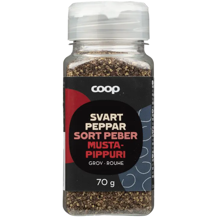 Coop jahvatatud must pipar 70 g