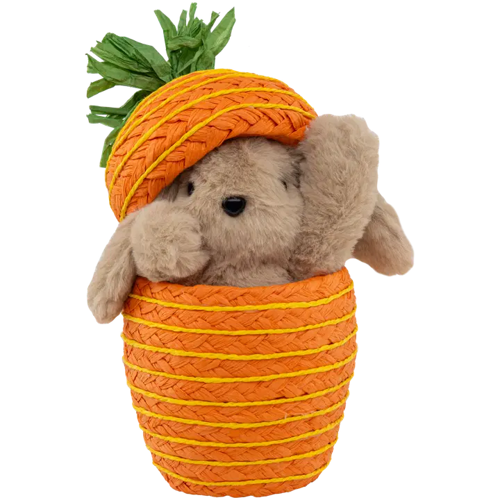 Pöytäkoriste kurkkaava pupu