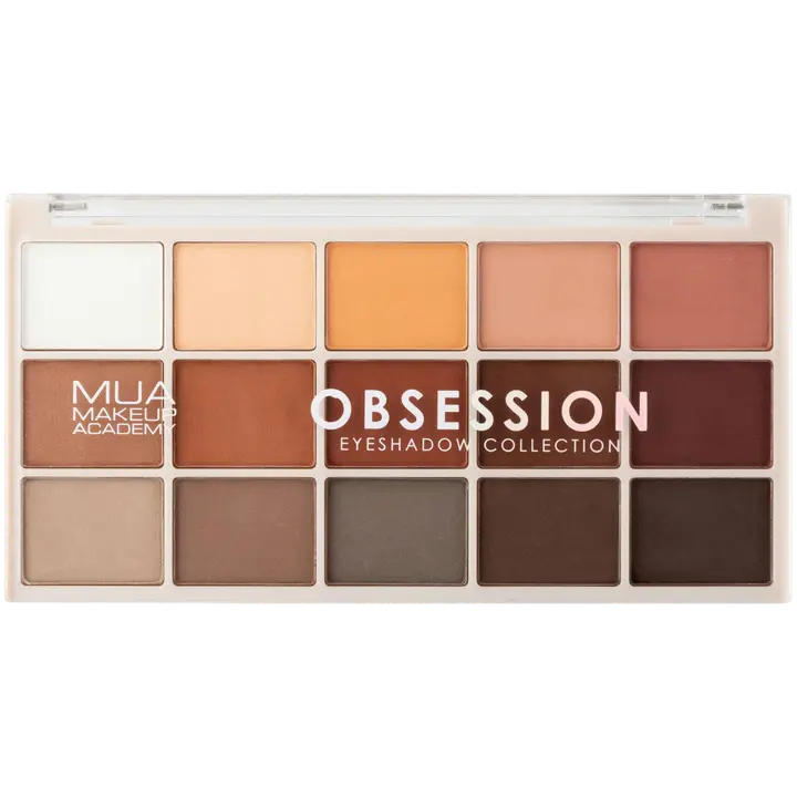 MUA Make Up Academy Eyeshadow Palette 15 shades 12 g Obsession luomiväripaletti
