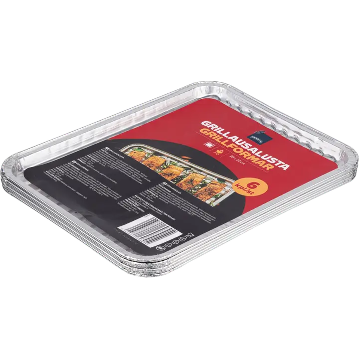 Rainbow grillausalusta 28x22 cm 6 kpl