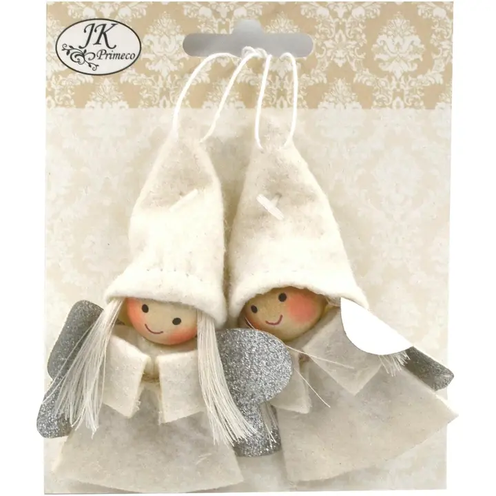 J.K. Primeco Koriste-enkelit valkoinen 2 kpl