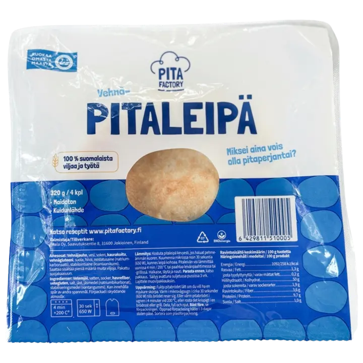 Pita Factory Pitaleipä 4kpl 320g