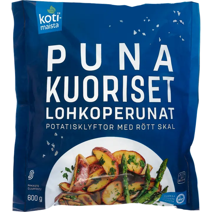 Kotimaista punakuoriset lohkoperunat 600 g, pakaste