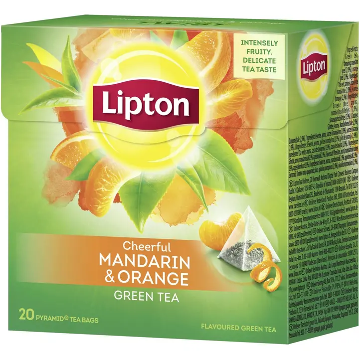 Lipton 20ps Green Mandarin Orange pyramidi vihreä tee