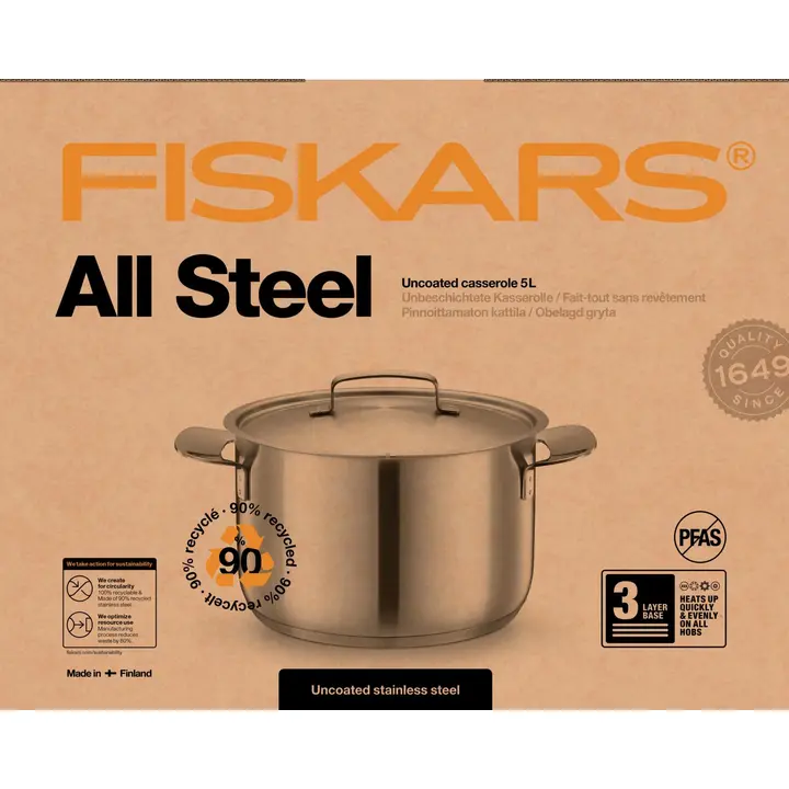Fiskars kattila All Steel 5,0l