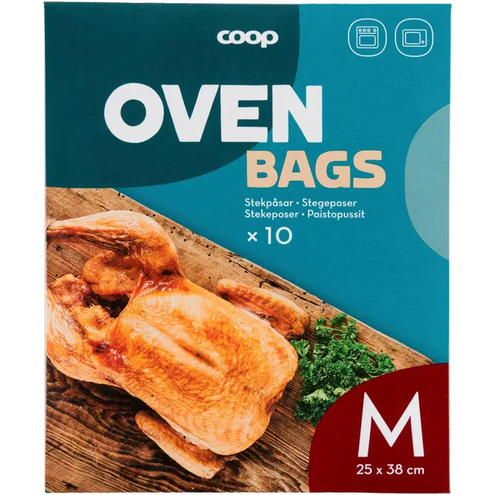 Sacchetti Per Forno 25x38 Cm - Confezione Da 8 Pezzi - Cottura Senza Grassi Per Carne, Pesce E Verdure