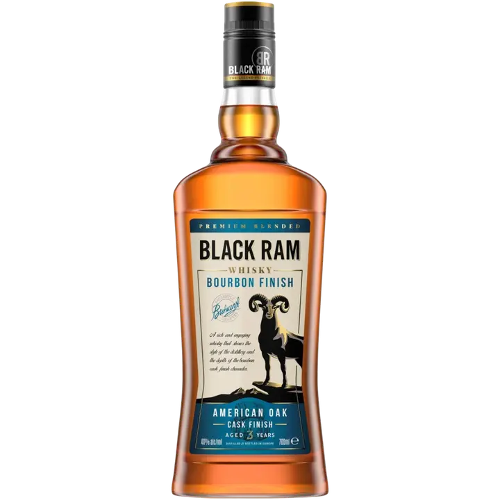 Black Ram 3YO Bourbon Finish American Oak whisky 40%vol 700 ml