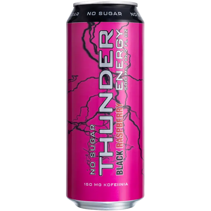 THUNDER ENERGY No Sugar Black Raspberry energiajuoma 500 ml