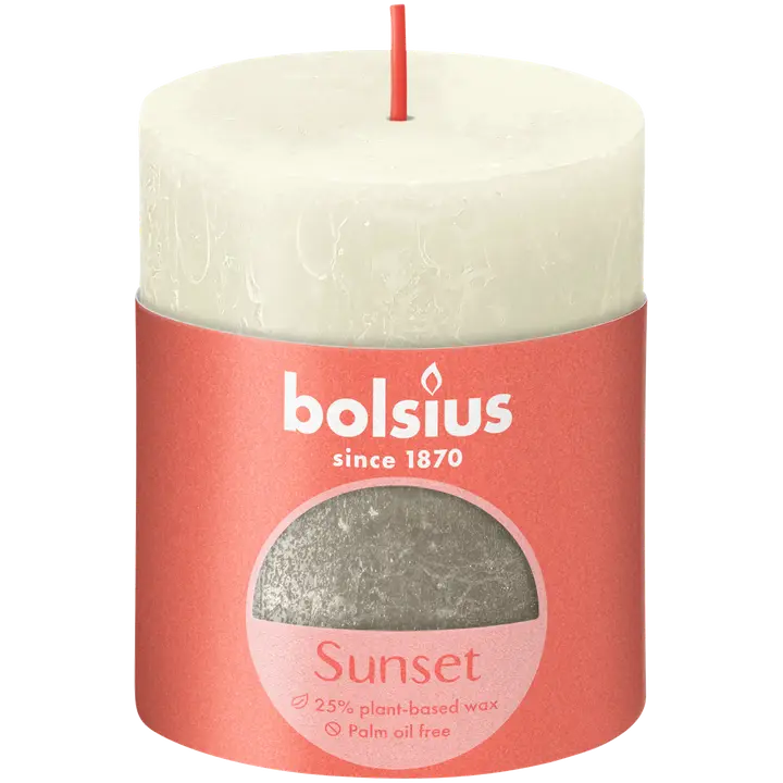 Bolsius – rustiikkinen pöytäkynttilä 'Special Rustic' – norsunluu/samppanja – 8 cm